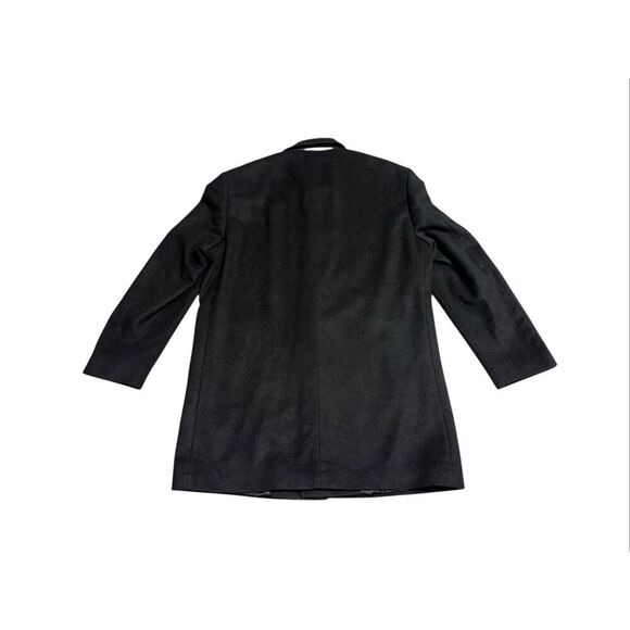 LAUREN RALPH LAUREN Jake black Hidden Button Wool Blend Overcoat jacket size 46L - Picture 5 of 8